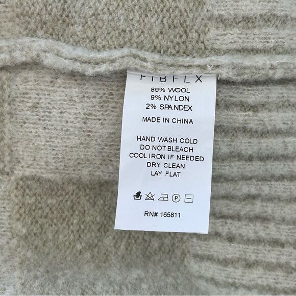 NWOT FIBFLX Conscious Fashion Textured Printed Knit Sweater - Picture 12 of 13